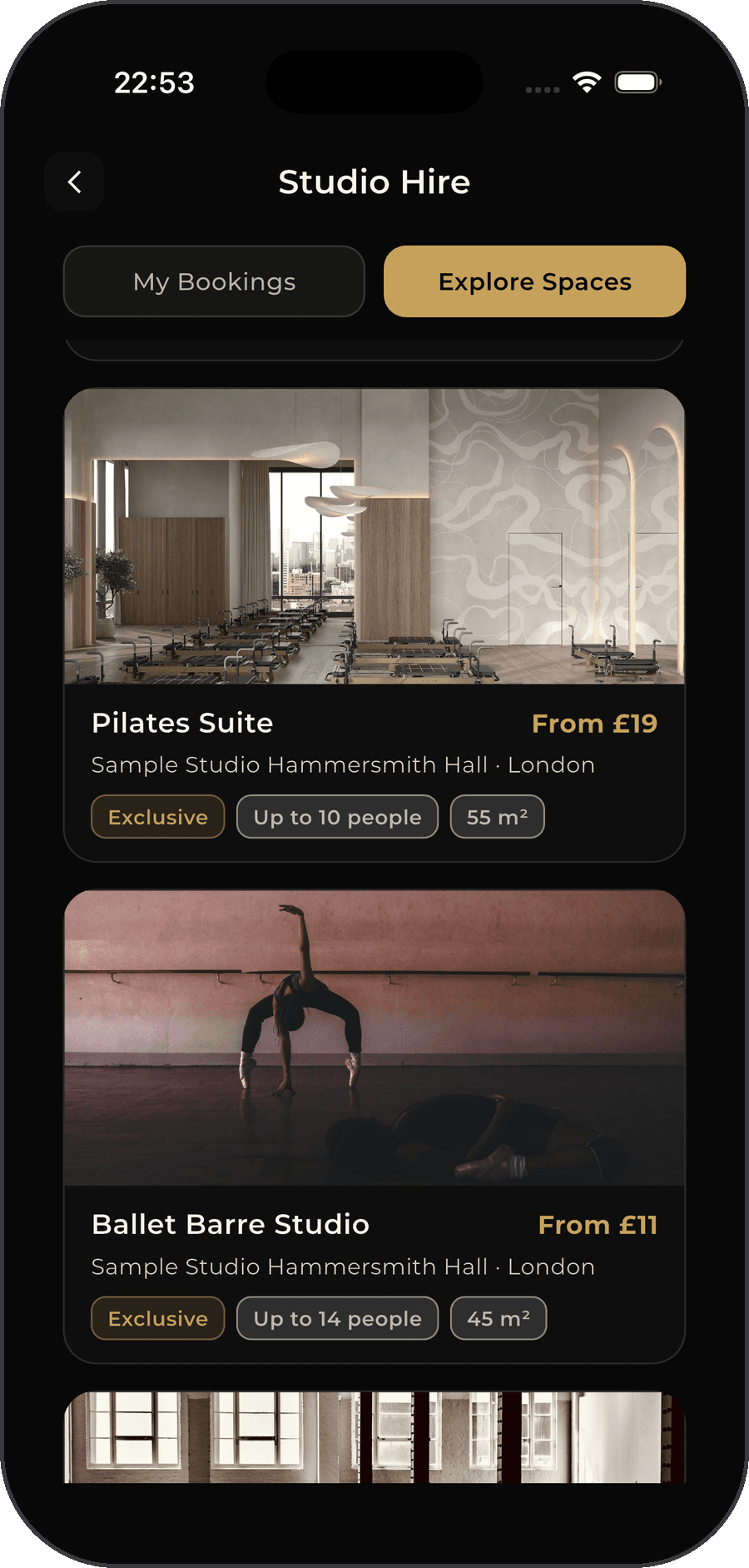 FDC One Studio Hire: explore spaces