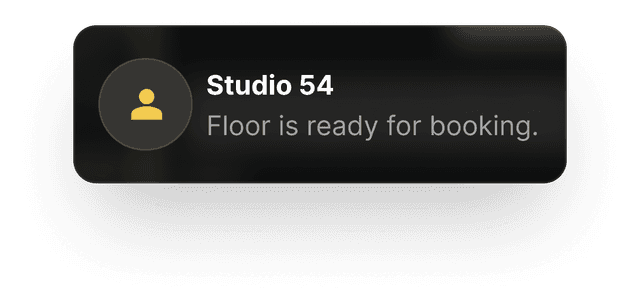 Studio 54 - Floor is ready for booking