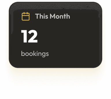 This Month - 12 bookings